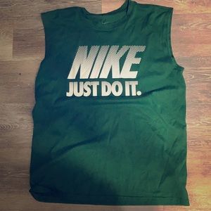 Green Dri Fit Nike Sleeveless Shirt